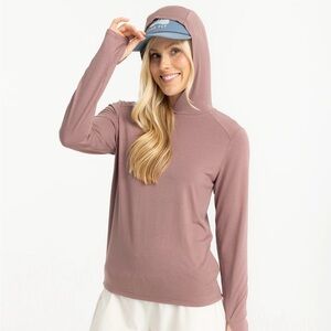 Women's Mauve bamboo XL Hoodie Top long sleeve luxury active wear